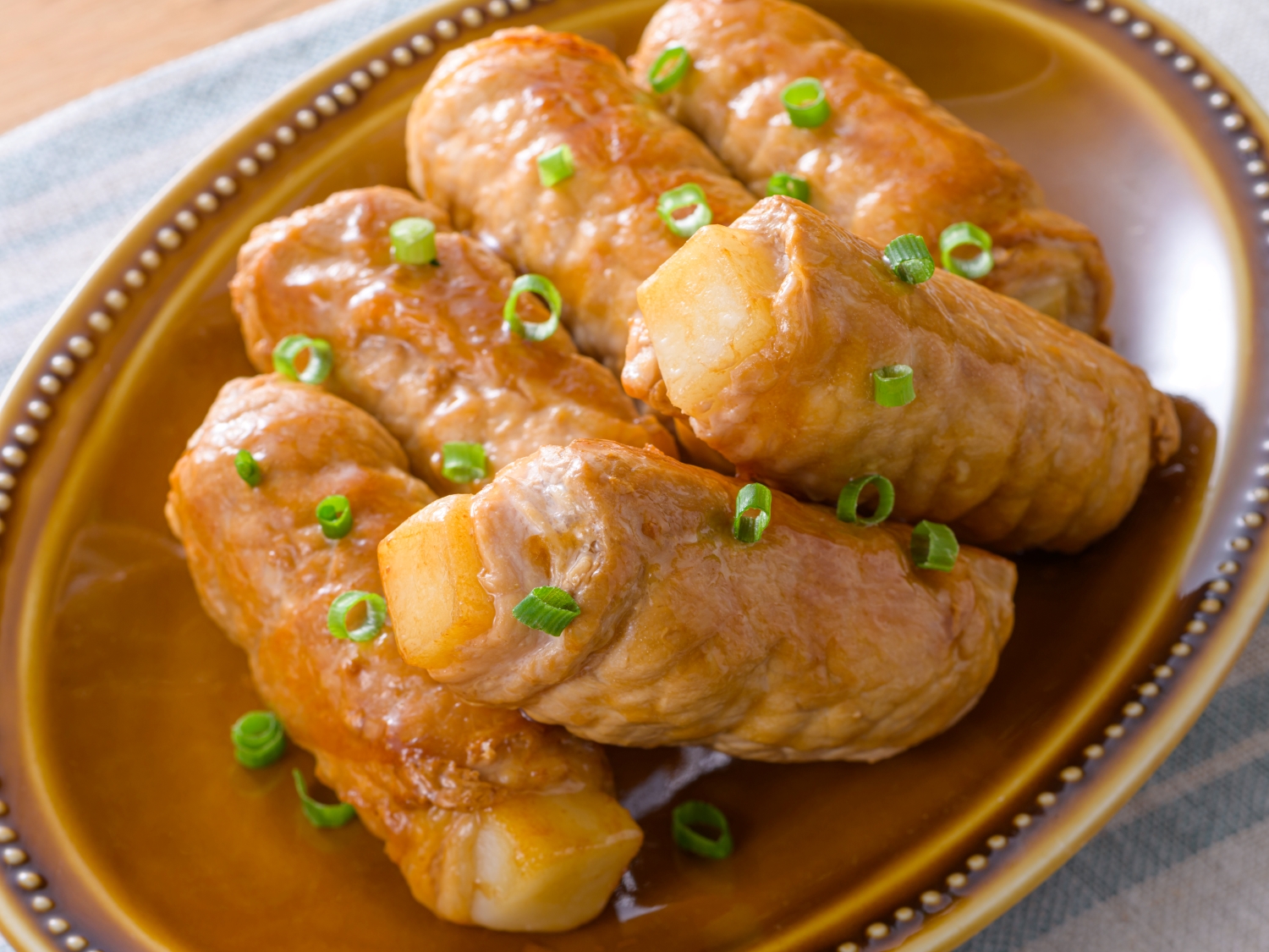 もちの肉巻きぽんバター風味