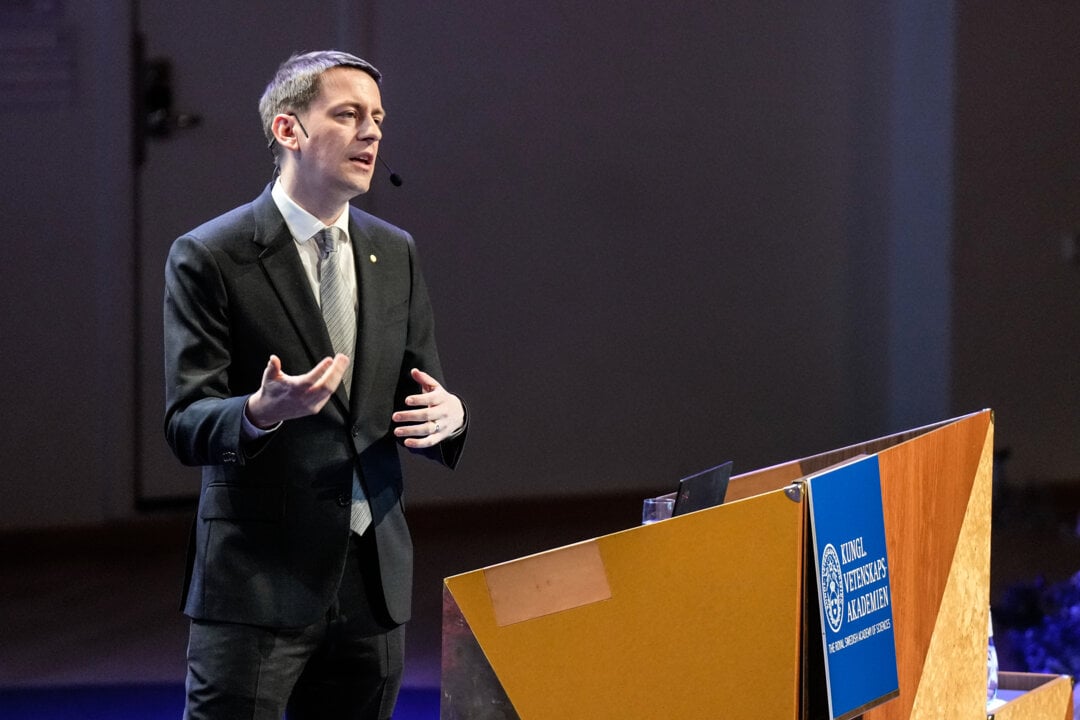 A aman in a lectern