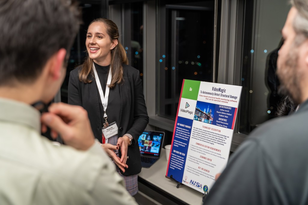 Kaycie Gillette-Mallard, 2021 FedTech participant, presents her project, Video Magic, a video-based, remotely operated structural health-monitoring software.