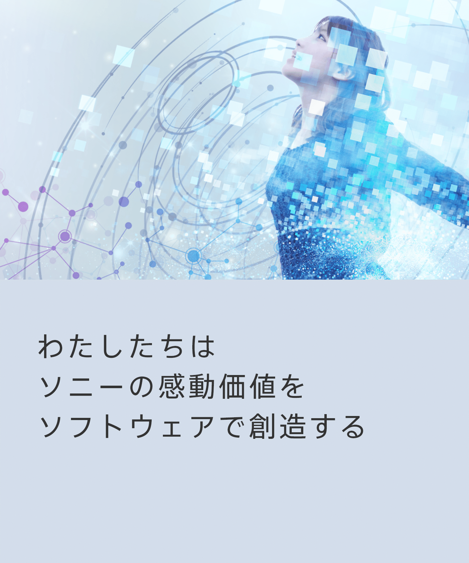 企業情報を見る（わたしたちは　ソニーの感動価値を　ソフトウェアで創造する）