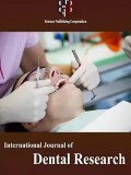 International Journal of Dental Research