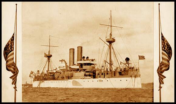 U.S.S. Maine at anchor