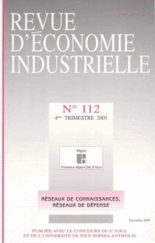 vignette collection Revue d&apos;économie industrielle