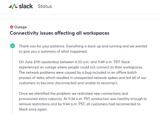 Slackの大規模障害