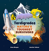 Cover of 'Tardigrades', with an illustration of tardigrades, a snowy mount