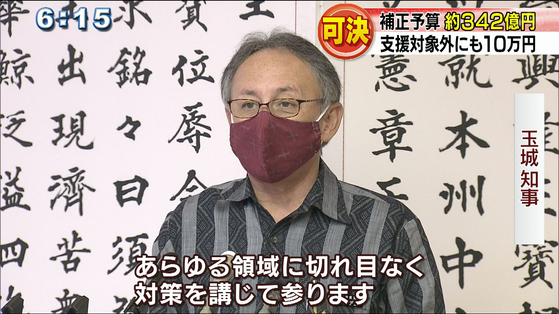 新型コロナ対策 補正予算約342億円可決