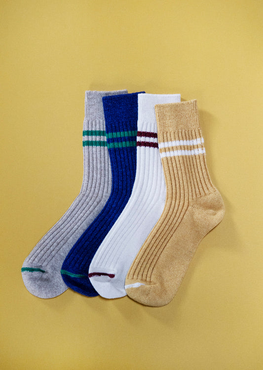 MERINO LAMBS WOOL STRIPE SOCKS