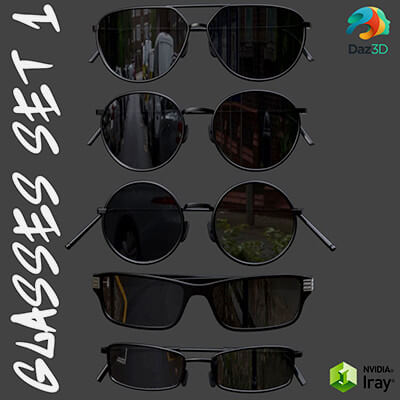 Glasses Set 1 Daz Content