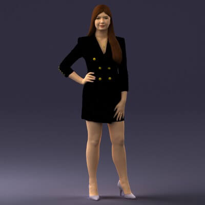 Girl Posed (0708) 3D Model