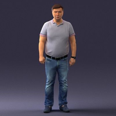 Fat Man (0018) 3D Model