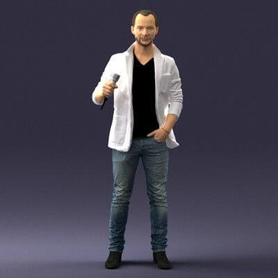 Male Singer (0079) 3D Model