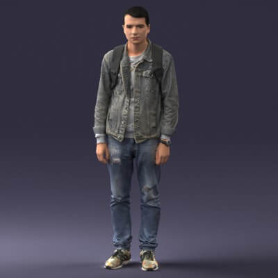 Man with Bag (0822) 3D Model