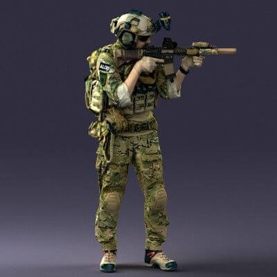 Soldier (0722) 3D Model