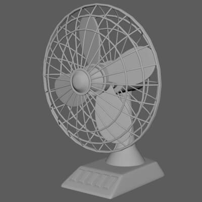 Desk Fan 3D Model