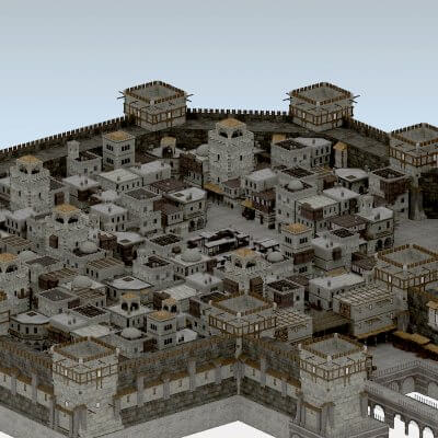 Medieval Buildings Set 3D Model