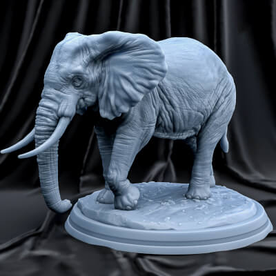 Elephant 3D Print Model