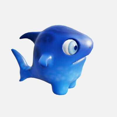 Baby Shark Cartoon 3D Model