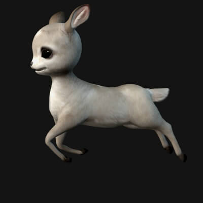 Fawn A1 Animated 3D Model