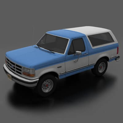 Ford Bronco 1992 3D Model