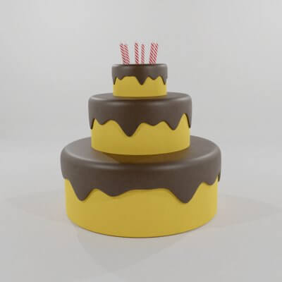 Birthday Cake 3D Model