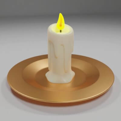 Candle 3D Model