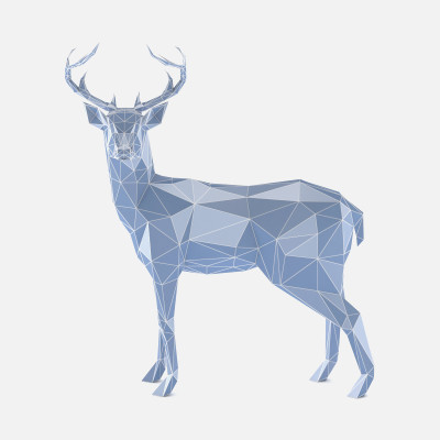 Low Poly Deer 3D Model