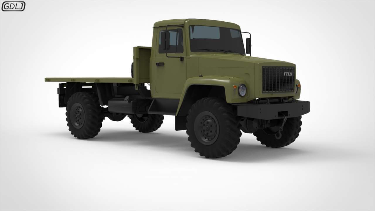 GAZ 3308 Sadko 3D Model