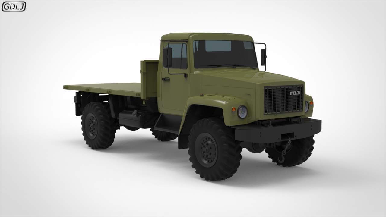 GAZ 3308 Sadko 3D Model