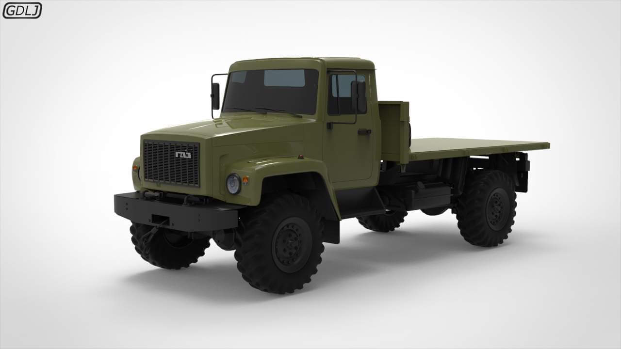 GAZ 3308 Sadko 3D Model