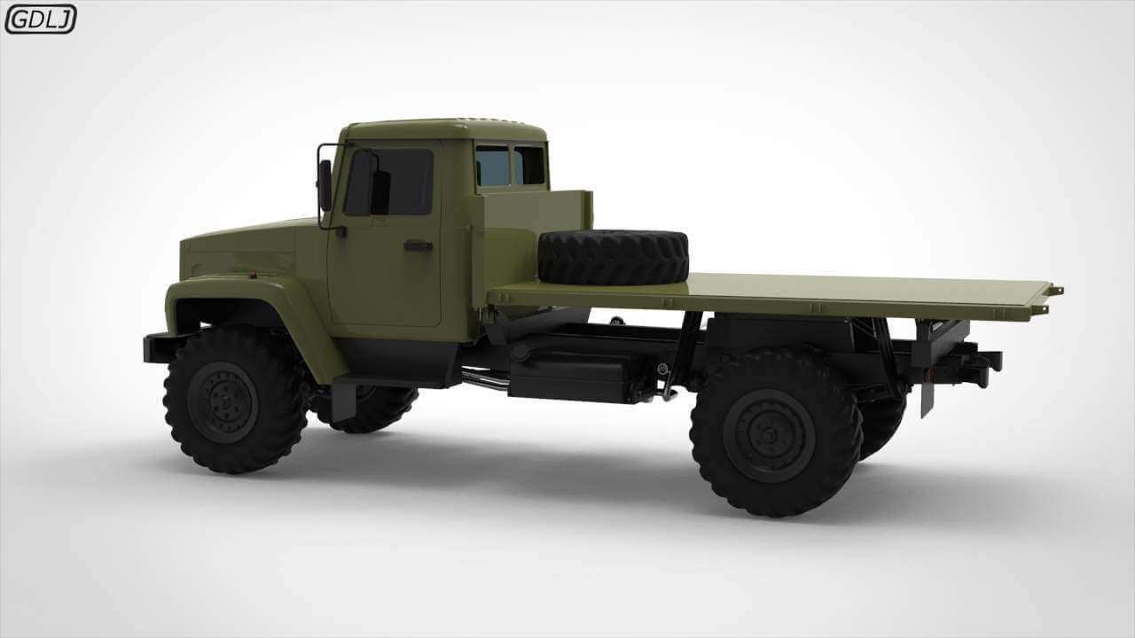 GAZ 3308 Sadko 3D Model