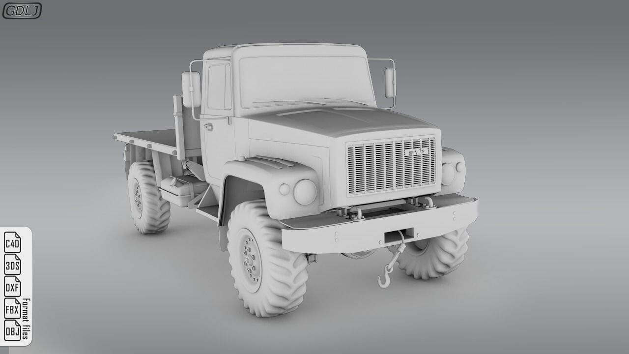 GAZ 3308 Sadko 3D Model