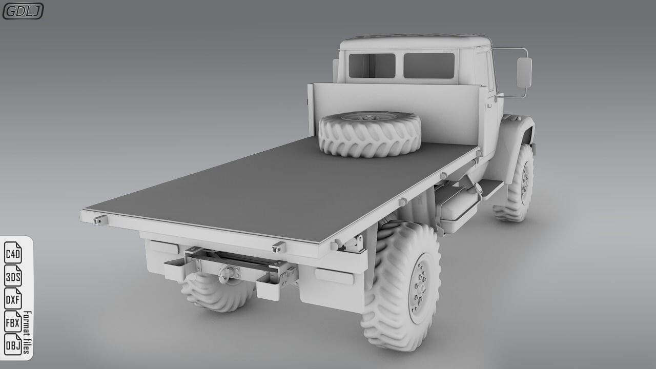 GAZ 3308 Sadko 3D Model