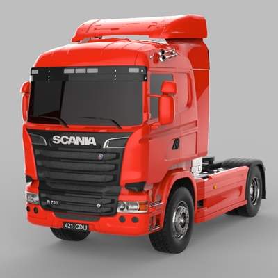 Scania R730 V8 Red