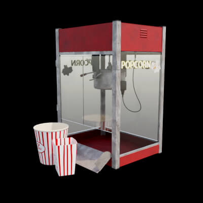 Popcorn Machine 3D Model