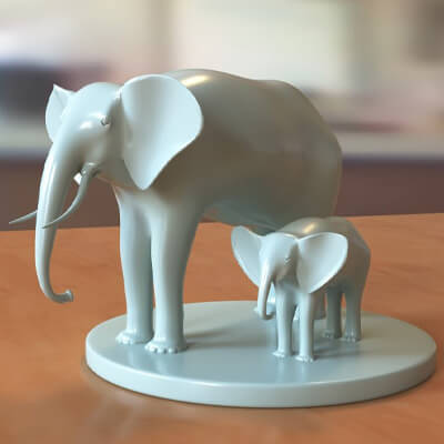 Elephants 3D Model