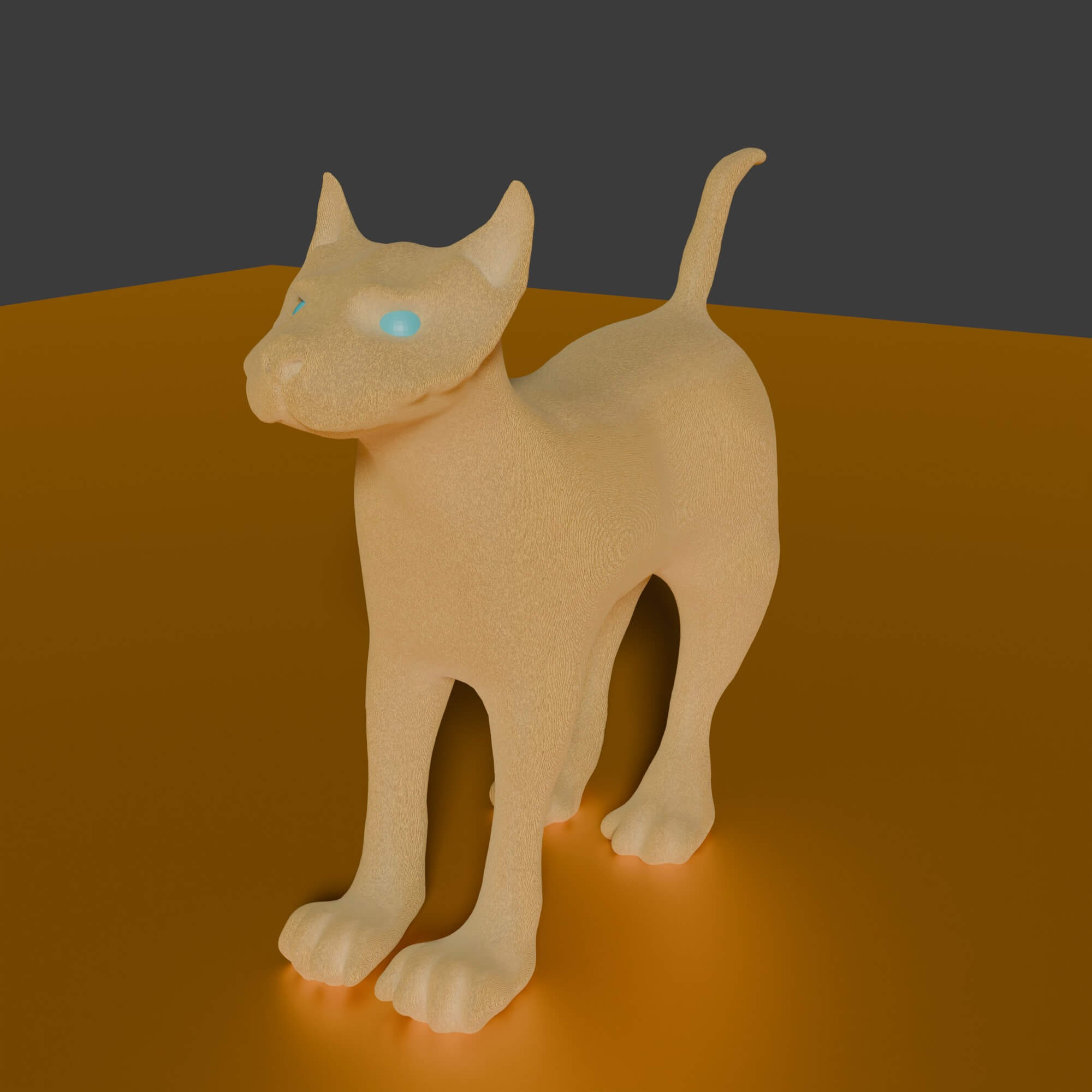 Wooden Dog or a Puppy 3D Model