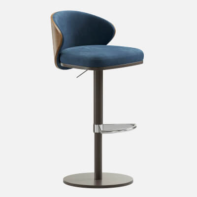 Barstool upholstered chair 3D Model