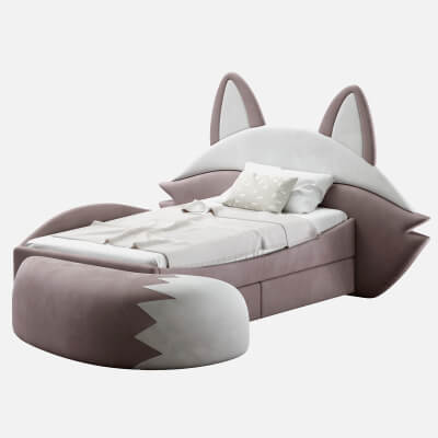 Fox Kid Bed Furniture 3D Model