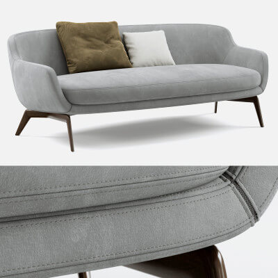 Minotti Belt Sofa 3D Model