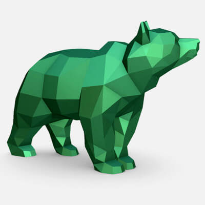 Low Poly Bear 3D Model