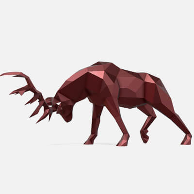 Deer Low Poly 3D Model