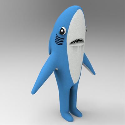 Left Shark 3D Model