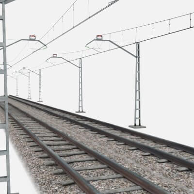 Train Rail 3D Model