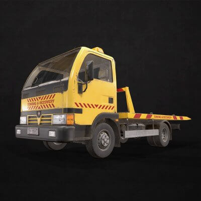 Light Truck Tow 3D Model