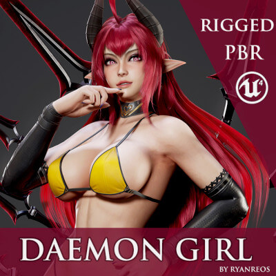 Daemon Girl 3D Model