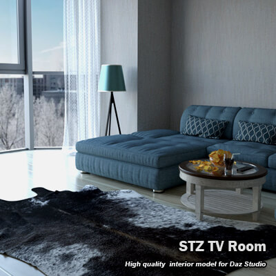 STZ TV Room 01 Daz Content