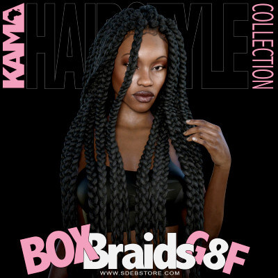 Box Braids G8F Daz Content