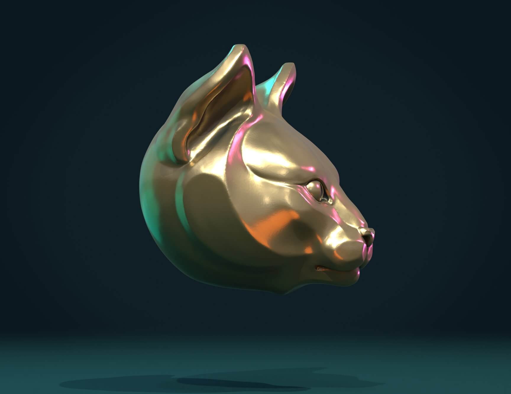 Cat Head 3D Model