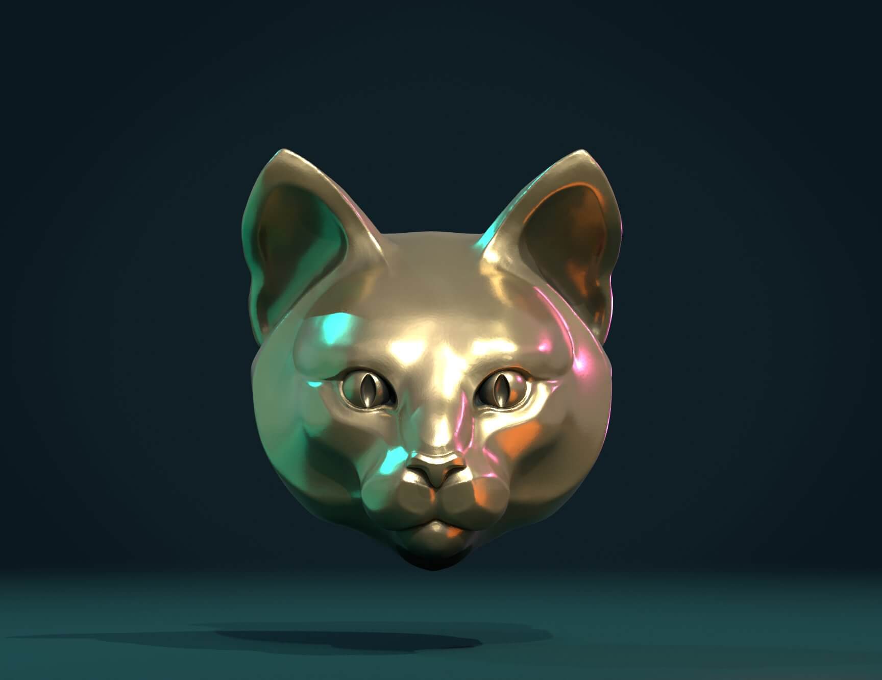 Cat Head 3D Model