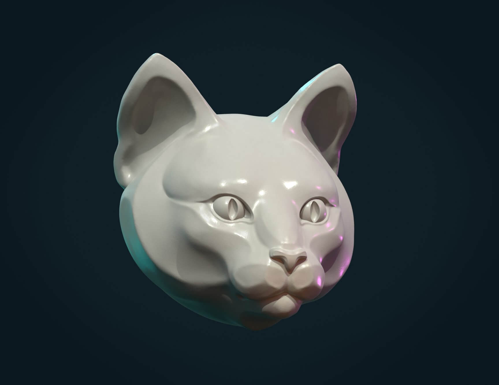 Cat Head 3D Model